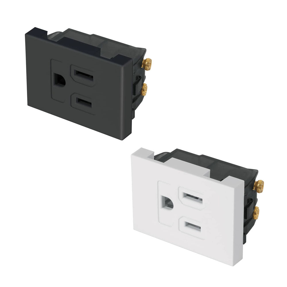 CONTACTO ATERRIZADO 1.5 MODULO LINEA ESPAÑOLA NEGRO