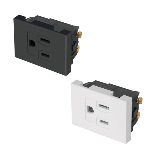 CONTACTO ATERRIZADO 1.5 MODULO LINEA ESPAÑOLA NEGRO