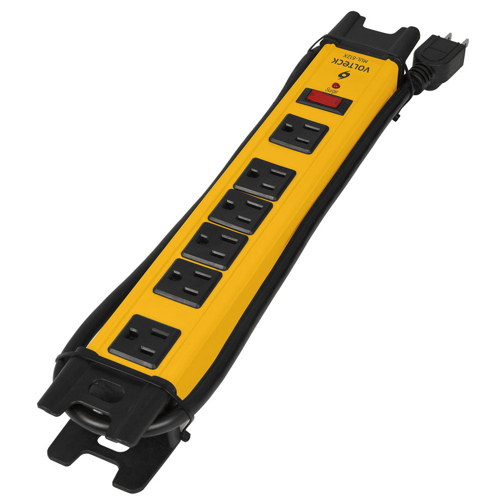 MULTICONTACTO DE USO RUDO, 6 ENTRADAS, SUPRESOR, 1,200JOULES