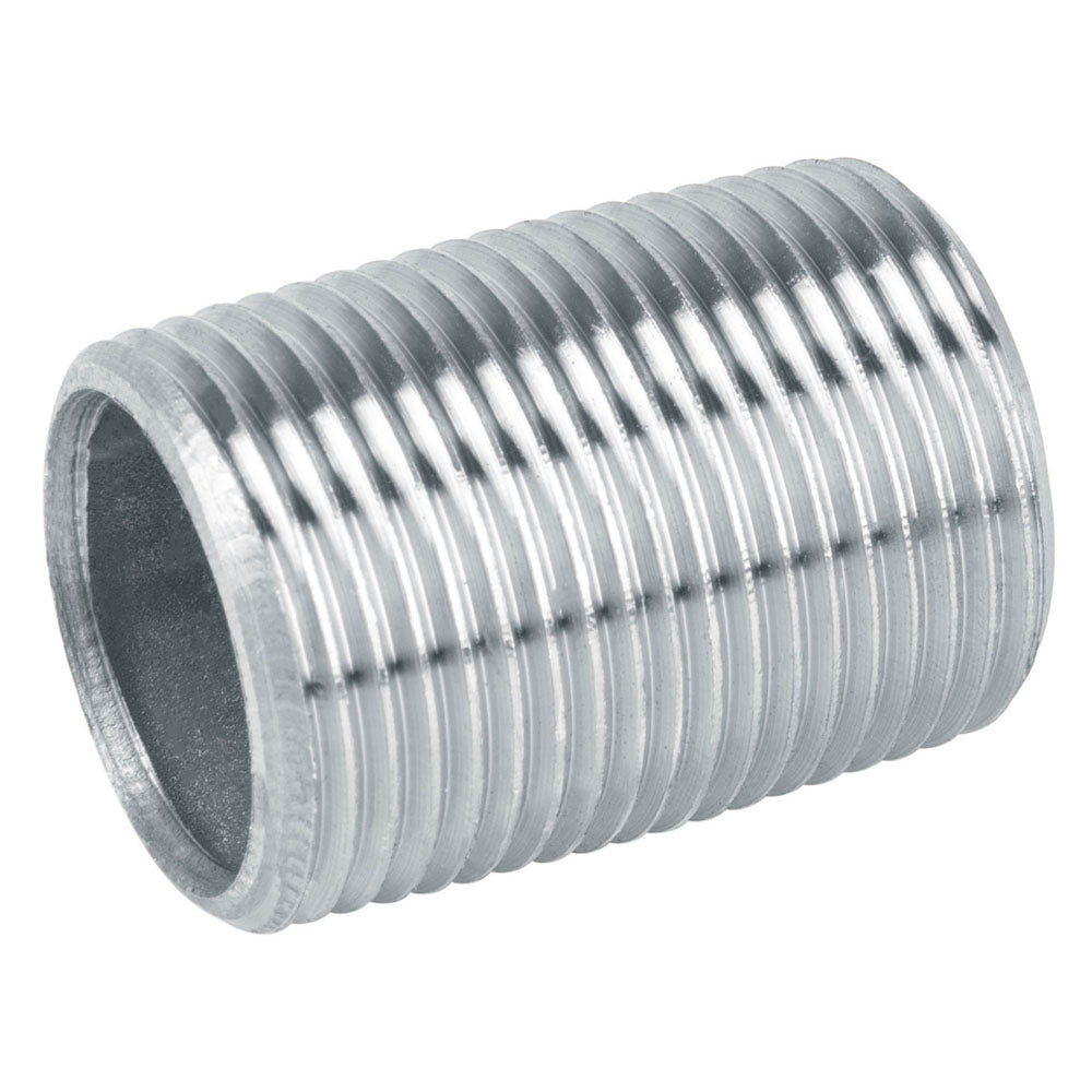 NIPLE ACERO GALVANIZADO CUERDA CORRIDA 2"