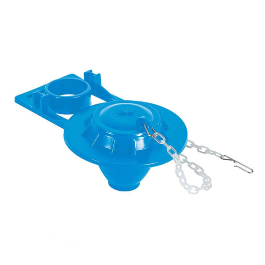 SAPO DE 2' DE PVC PARA WC, AZUL, CON CADENA PLÁSTICA, FOSET