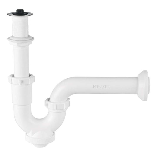 CÉSPOL RÍGIDO PARA LAVABO CON CONTRA, POLIPROPILENO, 1-1/4"