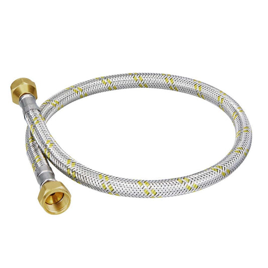 MANGUERA FLEXIBLE GAS 150CM TRENZADO DE ACERO INOXIDABLE FGA-15X
