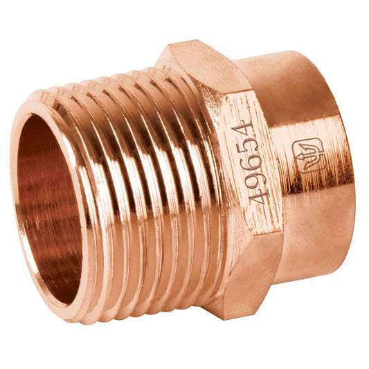 CONECTOR DE COBRE, ROSCA EXTERIOR 1'