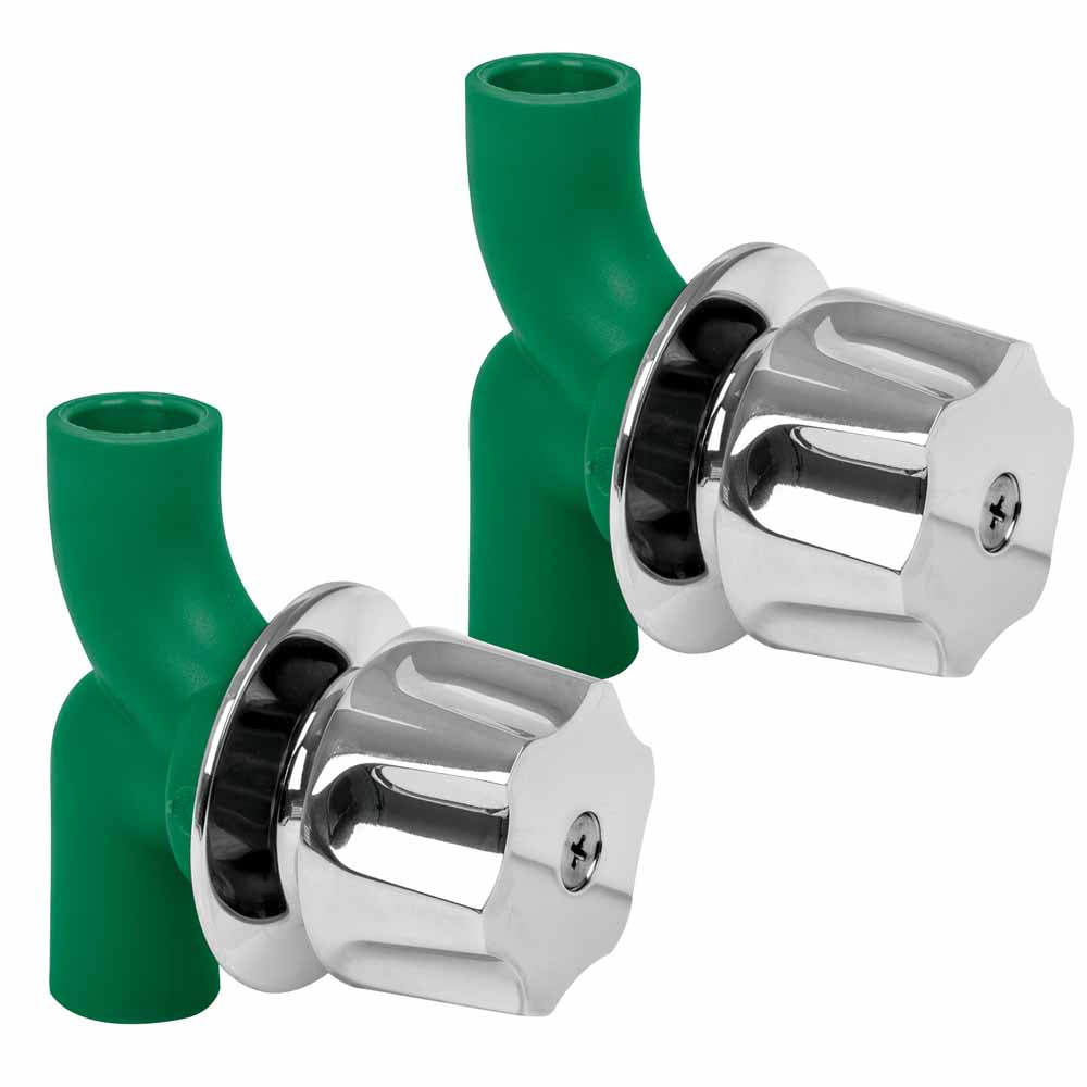LLAVE DE EMPOTRAR PARA REGADERA DE PPR, 2 PZAS.