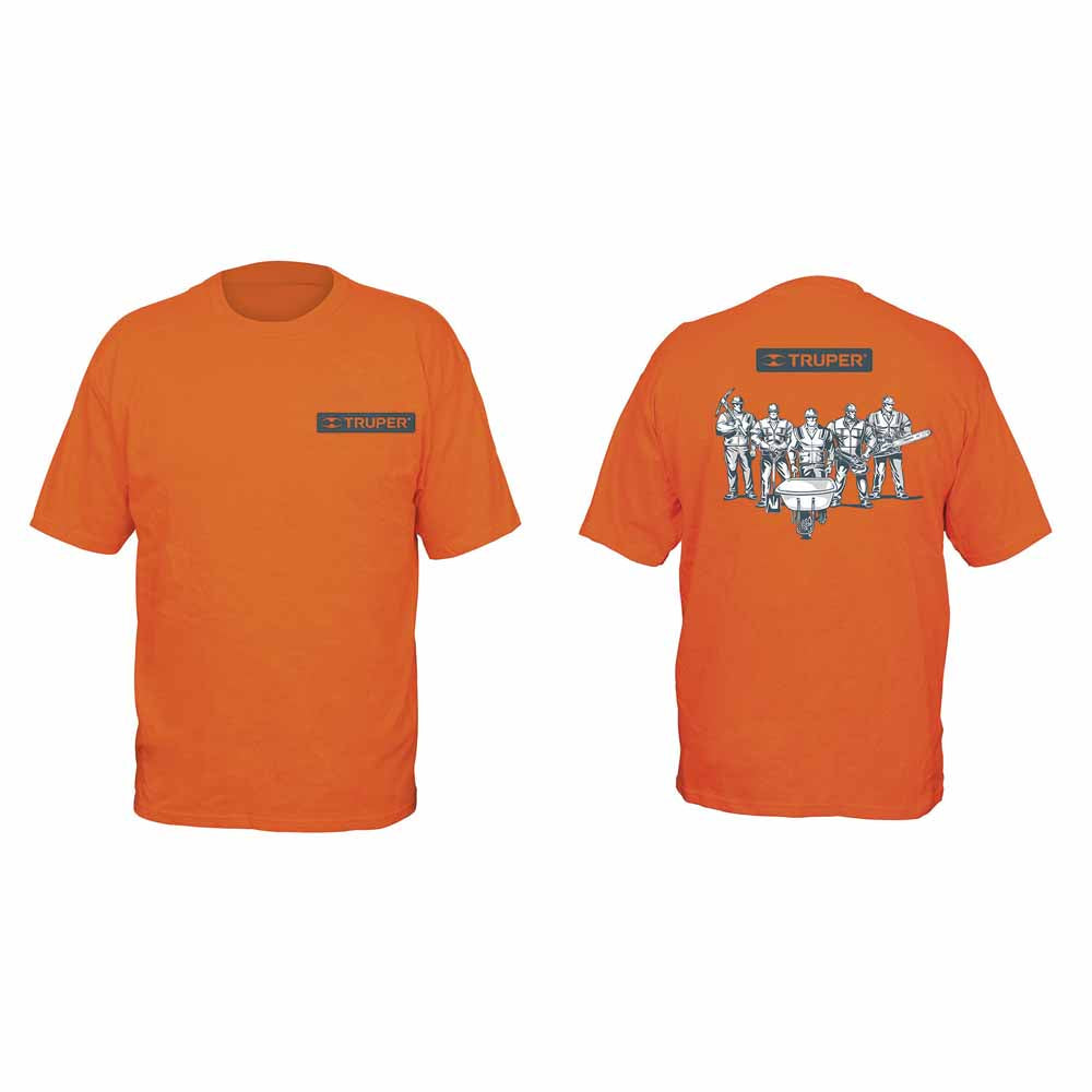 CAMISETA 100% ALGODON NARANJA