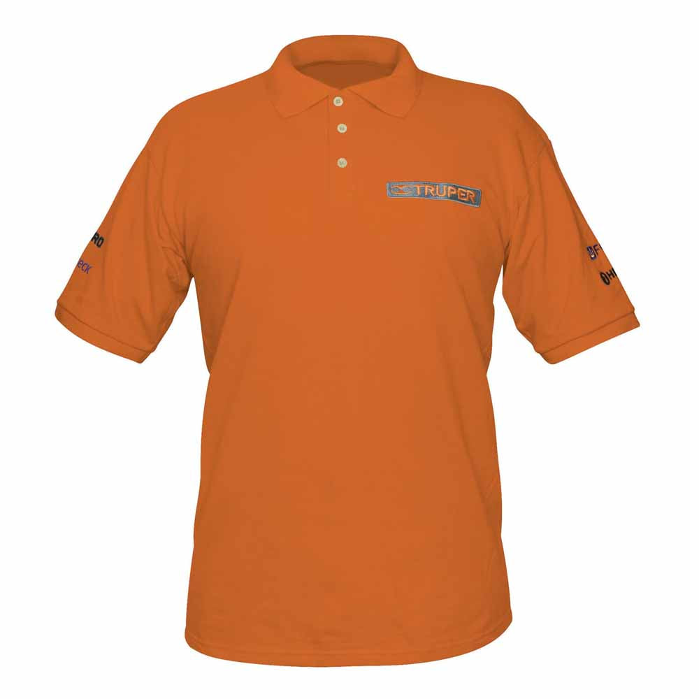 PLAYERA TIPO POLO NARANJA TALLA XG POL-NC-XG