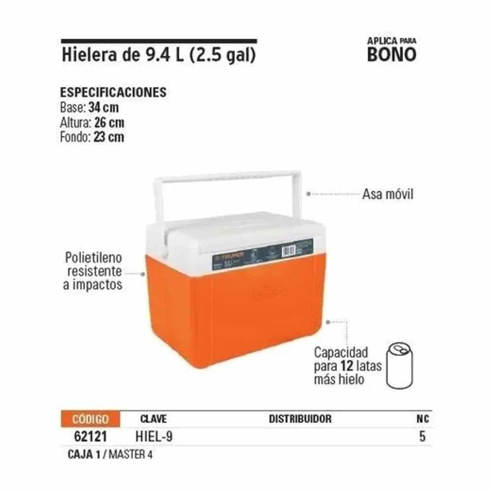 HIELERA DE 9.4 L