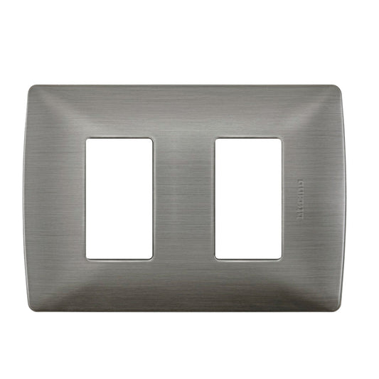 PLACA DE ALUMINIO ACERO QMX 2 VENTANA